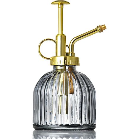 1 Flacon pulvérisateur, Verre, 200 ml, Design vintage, Poignée antidérapante, Pour plantes d'intérieur et jardin.