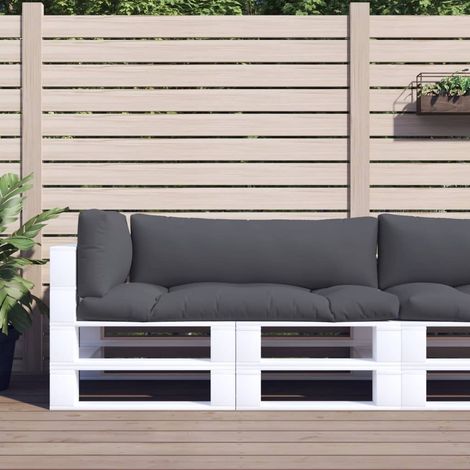 Coussins de palette lot de 3 anthracite tissu (1/5)