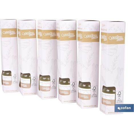 Pack de 6 unités diffuseur de tiges bois de santal exotique 50 ml (1/4)