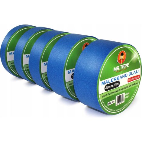 Starkes Malerband aus Papier, 48 mm/50 m, blau, Hersteller