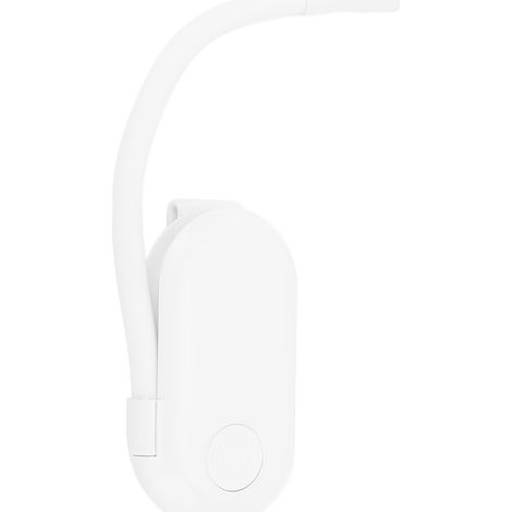 Lampe miniature à pince rechargeable USB, 3 températures de couleur, intensité variable, veilleuse LED miniature avec pince à livre, idéale pour la lecture (blanche). (1/5)