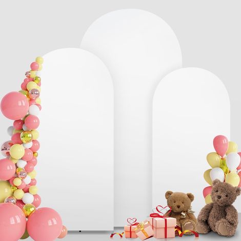 Lntyq – Lot de 3 couvertures d'arche mariage 4ft 5ft 6ft – Tissu hautement élastique – Anti-rides – Pour cérémonies et séances photo