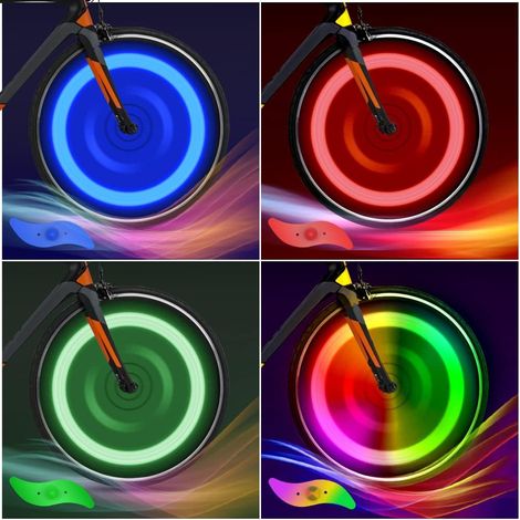 Bicycle Wheel Lights, Bike LED Wheel Lights, Waterproof LED Neon Tire Spoke Light for Wheel Spokes (1/5)
