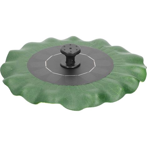 Fontaine flottante en forme de feuille de lotus avec protection contre le manque d'eau, fontaine solaire flottante en ABS et 8 buses pour jardin (1/5)