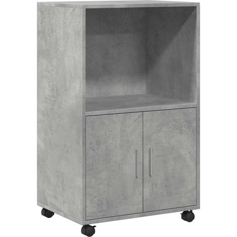 Maison Exclusive - Mobiletto con Ruote Grigio Cemento 55x40x91 cm in Truciolato