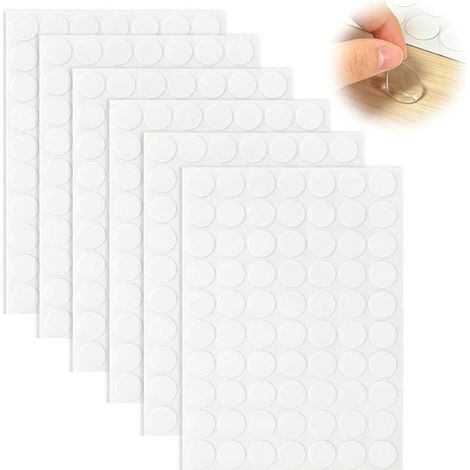 700 autocollants double face transparents et repositionnables, sans résidus, parfaits pour les décorations de fête, les loisirs créatifs et la décoration intérieure, 15 mm