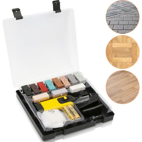 Swanew – Kit de réparation carrelage – Répare les fissures et égratignures sur céramique – Fondoir à cire sans fil avec 11 couleurs – Ensemble complet (1/5)