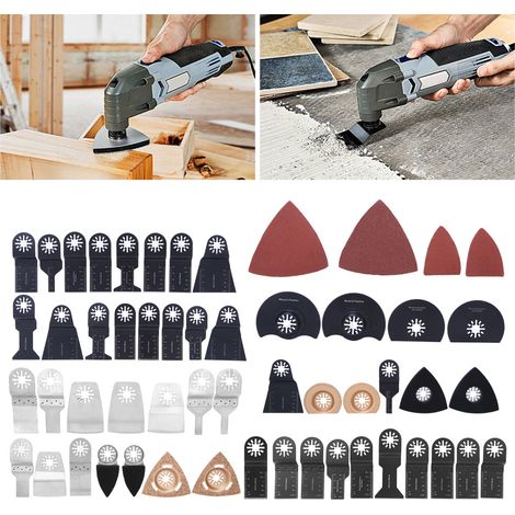 200 lames de scie oscillantes en acier à haute teneur en carbone pour la découpe du plastique, du bois et des métaux tendres (1/5)
