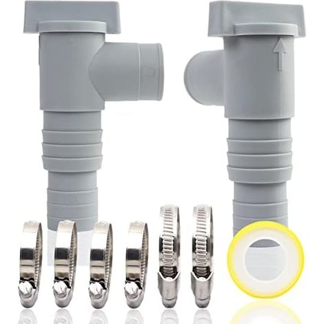 Absperrhahn für Pools mit 32mm Schlauchanschluss, pool schlauch 32 absperrventil, pvc rohr 32mm Wartungs pool zubehör (2er-Set) (1/5)