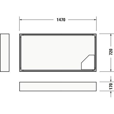 Support de baignoire D-CODE pour 720098 1300x750mm