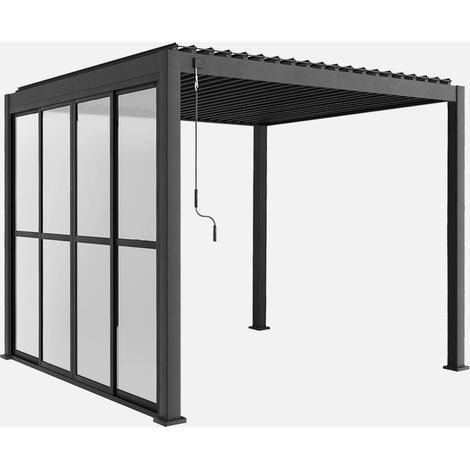 Puerta corredera para pérgola de 3m (1/5)