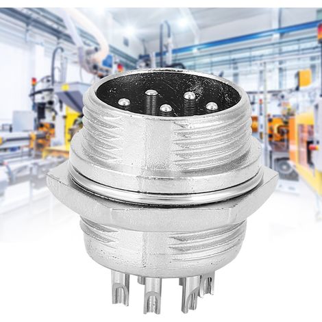 Lot de 100 connecteurs mâles universels BERM Aviation à 8 conducteurs, boîtier en acier inoxydable, diamètre 16 mm. (1/5)