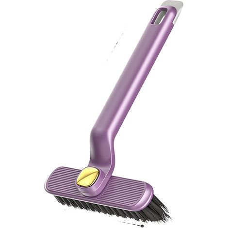 Cepillo de limpieza de esquinas morado, cepillo de limpieza de esquinas con cabezal giratorio de 360° (1 unidad) (1/5)