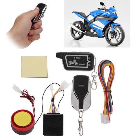 Zwei-Wege-Diebstahl- und Diebstahlalarmanlage für Motorräder mit LCD-Bildschirm, geringem Stromverbrauch und großer Alarmreichweite (4-Tasten-Schlüssel mit integrierter Batterie, 5-Tasten-Schlüssel oh (1/5)