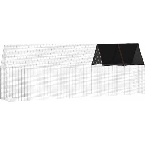 Chicken Cage 2 pcs Silver 600 x 100 x 210 cm Galvanised Steel vidaXL