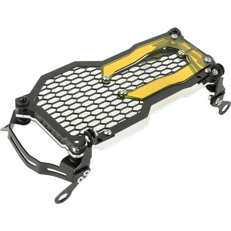 Grille de protection de phare en acier inoxydable avec cache-lampe acrylique, couleur orange, compatible R1200GS et R1250GS (1/5)