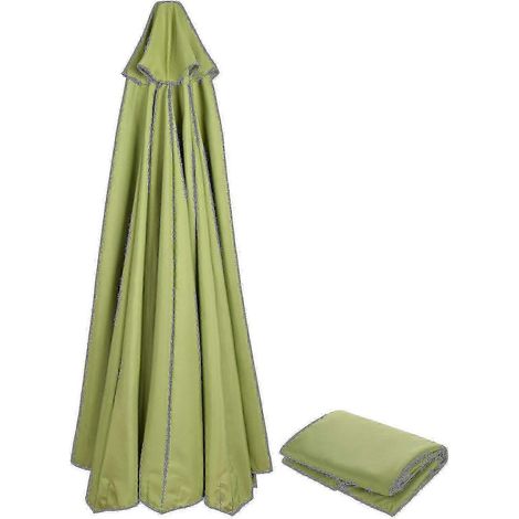 Bestseller Ersatz-Gartenschirmbezug aus Stoff für 3 m 6/8-armige Terrassen-Sonnenschirme 50% Rabatt (Achatgrün 300 cm 6k) (1/5)