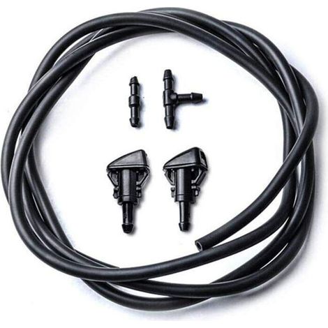 Kit De Buses De Lave-Glace Pour Chrysler / Dodge / Jeep / Ram 2 Metres De Tuyau De Fluide Avec Connecteur 2 Pieces 5303833Aa, Noir (1/4)
