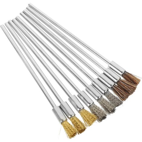 Brosses Métalliques Élimine Peinture et Poussière en Acier Inoxydable et Cuivre Set de 9 Accessoire de Nettoyage pour Perceuse pour Bijoux et Métal pour Équipement Matériel (1/5)