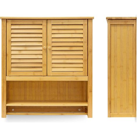 Mobiletto da bagno in bambù 66 x 62 cm 3213029