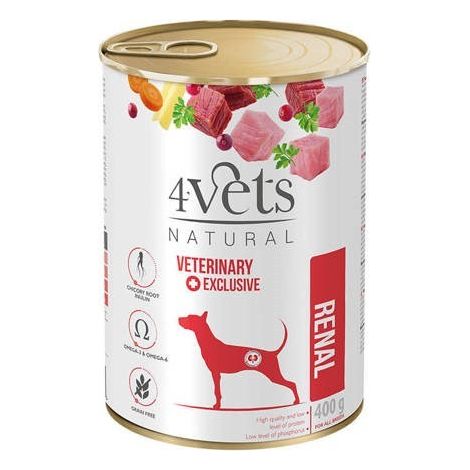 4VETS Natural Renal - cibo umido per cani - 12x400g