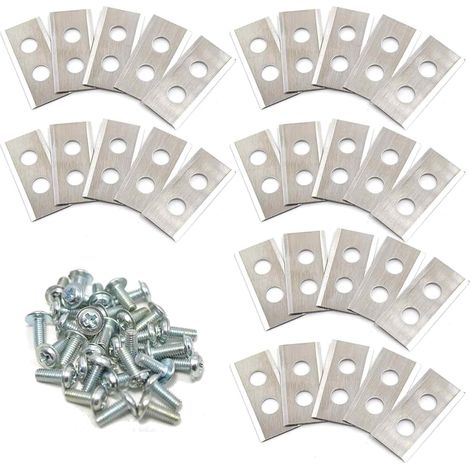 Lawnmower blades, 30 pcs, long-lasting, screws included, for Worx Landroid robotic lawnmowers, replacement blades, silver (36180.9mm) (1/5)