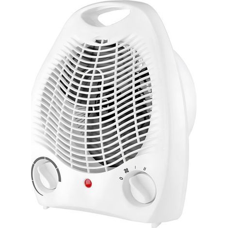 Chauffage soufflant - AVIZAR - 2000 W - Blanc - 2 réglages & ventilation - Portable compact (1/5)