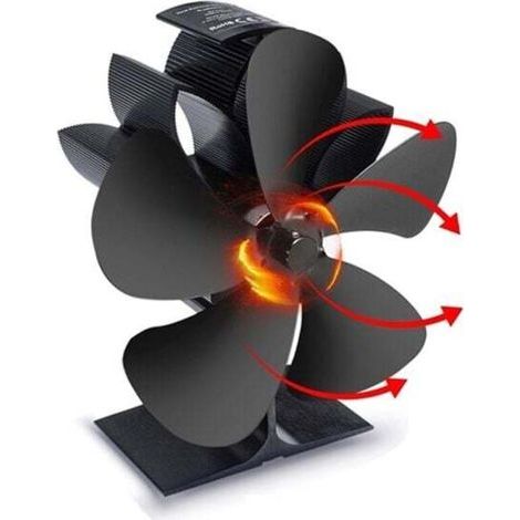 Ventilateur de poêle 5 lames - Alimenté par la chaleur - Économie de carburant - Bureau (1/5)