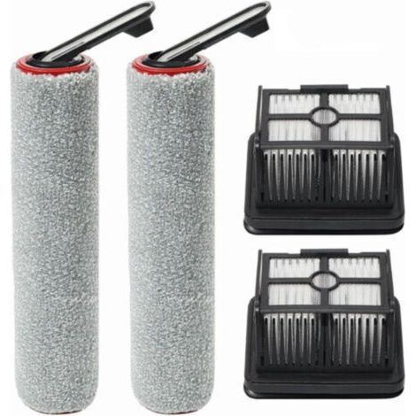 Pièces de rechange pour H40Station aspirateur eau et poussière: 2 brosses à rouleaux microfibre doux et 2 filtres HEPA double couche (1/4)