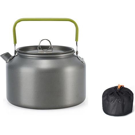 Bouilloire extérieure légère en alliage d'aluminium, poignée anti-brûlure, café de Camping, théière Portable de pique-nique, théière, accessoire de cuisine (1/5)