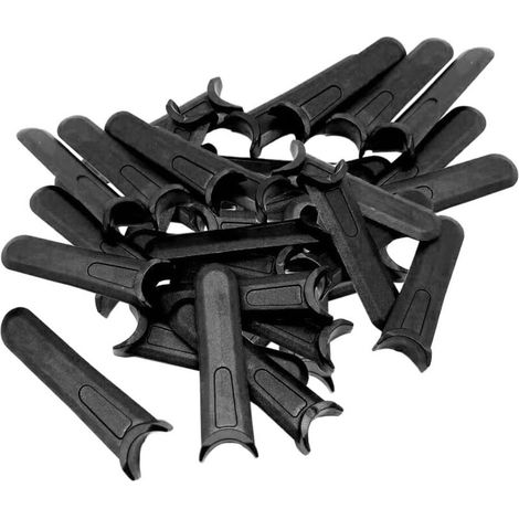 100 cuchillas de plástico no perforadas L56 para cortacésped, cuchillas de plástico negras para cortacésped (1/4)
