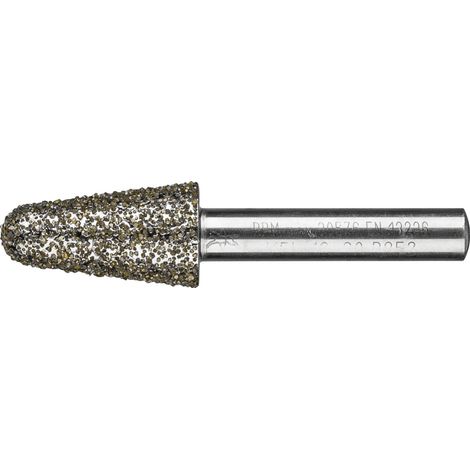 PFERD TOOLS Diamant-Schleifstift Kegel Ø16,0mm Schaft-Ø8 mm D852 (sehr grob) zum Schleifen von Grau-und Sphäroguss (1/2)