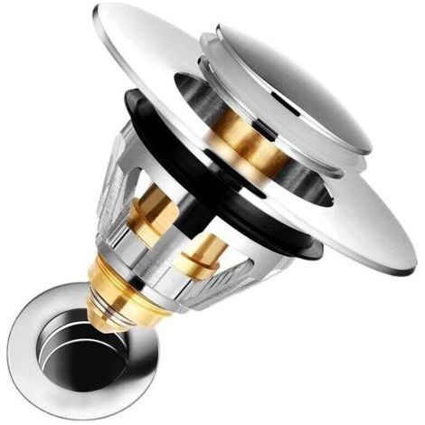 Ersatz-Küchenarmatur Auslauf, Universal G1/2 Abnehmbarer Wasserhahn Kopf aus gebürstetem 304 Edelstahl (1/5)