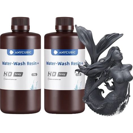 Resina lavable con agua, bajo olor, alta precisión, 2 kg HD Gris (1/2)