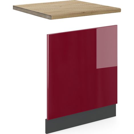 Frontblende R-Line, Rot, 60 cm , AP Eiche, Vicco