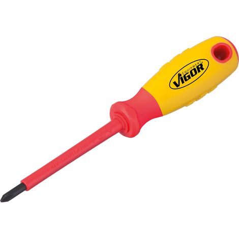 VIGOR VDE Kreuzschlitz-Schraubendreher V2063 Kreuzschlitz Profil PH PH 1 Gesamtlänge: 161 mm (1/4)