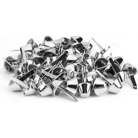 50 pièces pointes à visser pour sacs à main, accessoires de maroquinerie en nickel 10mm (1/5)