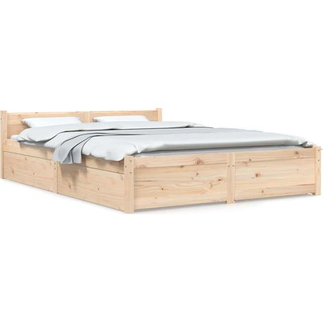 Maison Exclusive - Cadre de lit sans matelas avec tiroirs 120x200 cm (1/5)