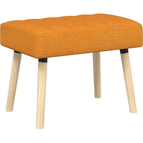 Channel-Tufted Bench Dark Yellow 60 x 40 x 45 cm Fabric vidaXL (1/5)