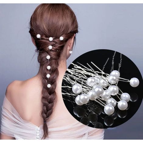 20 Set des Épingles à cheveux, de Perles, de Bijoux de bijoux de mariée de Mariage, Communion, Baptême Vierge (1/2)