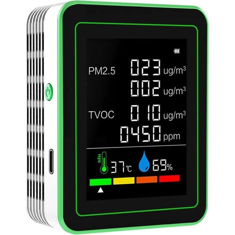 de qualit de l air d tecteur PM2 5 testeur de temp rature et (1/5)
