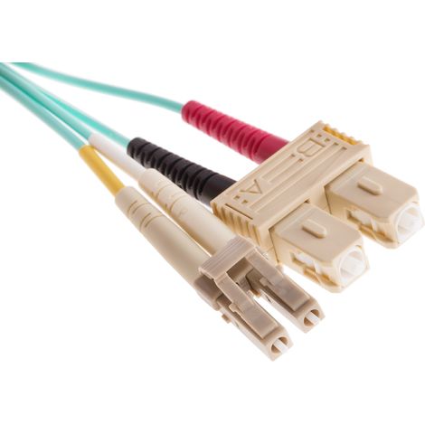 Câble fibre optique RS PRO 1m Avec connecteur / SC, OM4 Multi-mode ( Prix pour 1 )