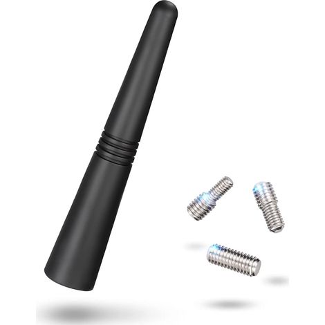 Mini antenna per auto - FM AM - lunga 9 cm - Tre viti - universale M4/M5/M6 - Antenna per auto FM da tetto - Mini antenna radio per auto (1/2)