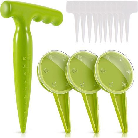 Outil ergonomique de semis de plantes à main avec utilisation facile pour jardi- 1 perforateur + 3 jardinières + 10 étiquettes (1/5)