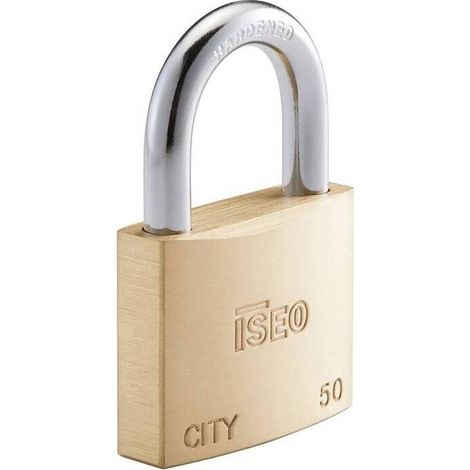 10 x ISEO P700 LUCCHETTO CITY ARCO 50MM OTTONE
