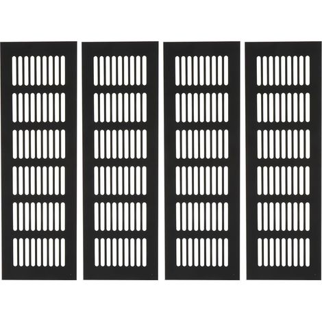 Grille de ventilation métallique GARVALON lot de 4 80 x 250 (1/5)