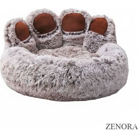 Panier Chien Marron taille XL Forme Patte d’Ours – Ultra Douillet & Chaud – Antidérapant, Lavable en Machine – Pour Chats & Chiens