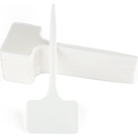 15-cm-Etiketten für Gemüsepflanzen, 50 Stück Gartenetiketten für den Außenbereich, Sämlingsetiketten aus Kunststoff, weiß