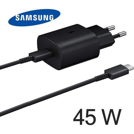 Chargeur ultra rapide 45W – Adaptateur secteur USB-C pour Samsung Galaxy A55 5G – Rechargement rapide et transfert de données