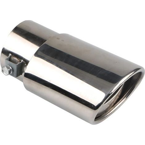63mm Extrémités de Tuyau d'échappement Universel Embouts Silencieux D'éChappement Acier Inoxydable Voiture Silencieux Queue Unique Sortie Droit Argent (1/5)